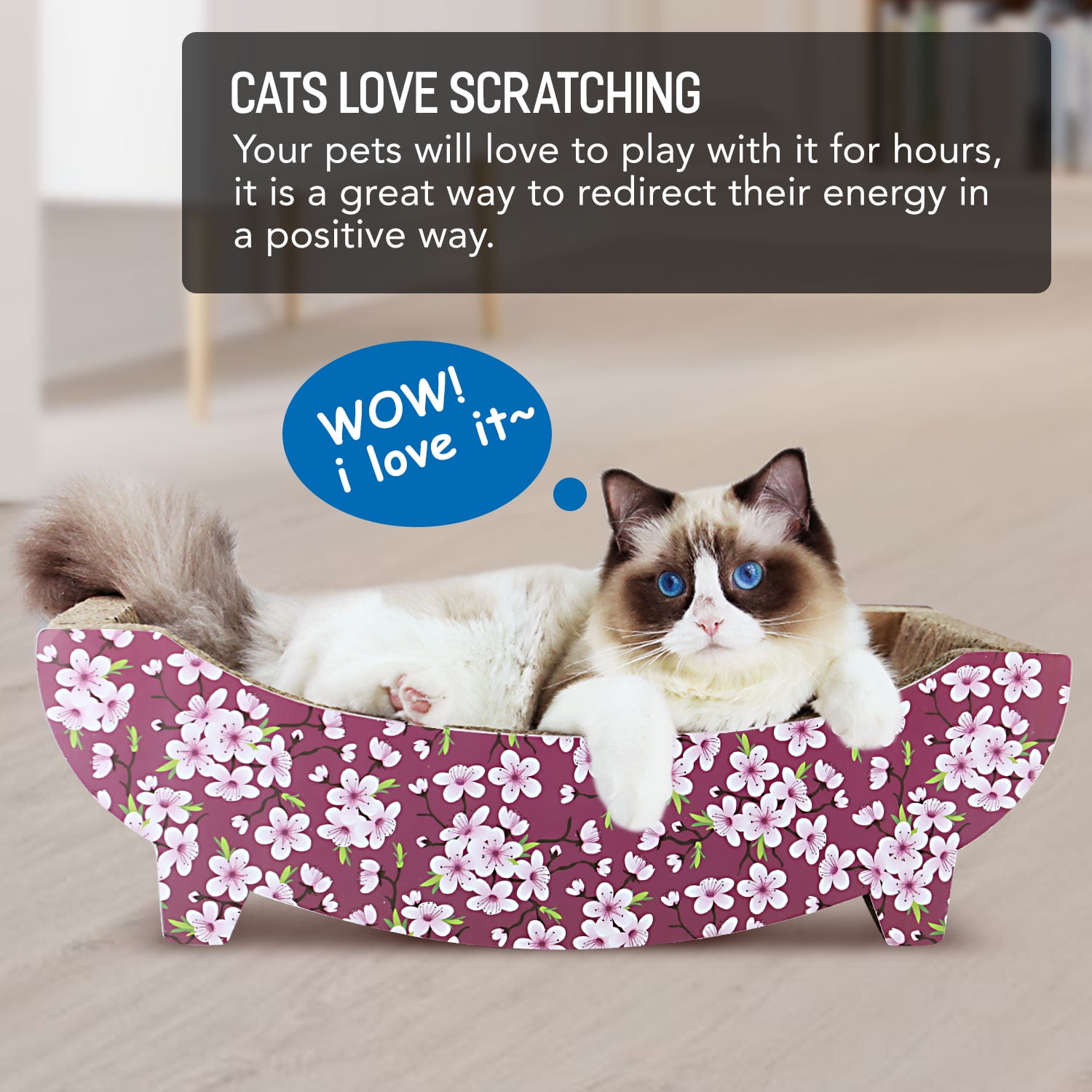 Pefilos 11" Wood Cat Scratcher Post Toy, Cat Scratch Wheel with Bells, 360° Rotating Cat Scratching Furniture, Beige Pefilos 11" Wood Cat Scratcher Post Toy, Cat Scratch Wheel with Bells, 360° Rotating Cat Scratching Furniture, Beige