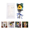 thumbnail image 2 of FELTECHELECTR Ramo de osito de peluche para regalo de graduación, elegante ramo de flores falsas con osito de peluche., 2 of 6