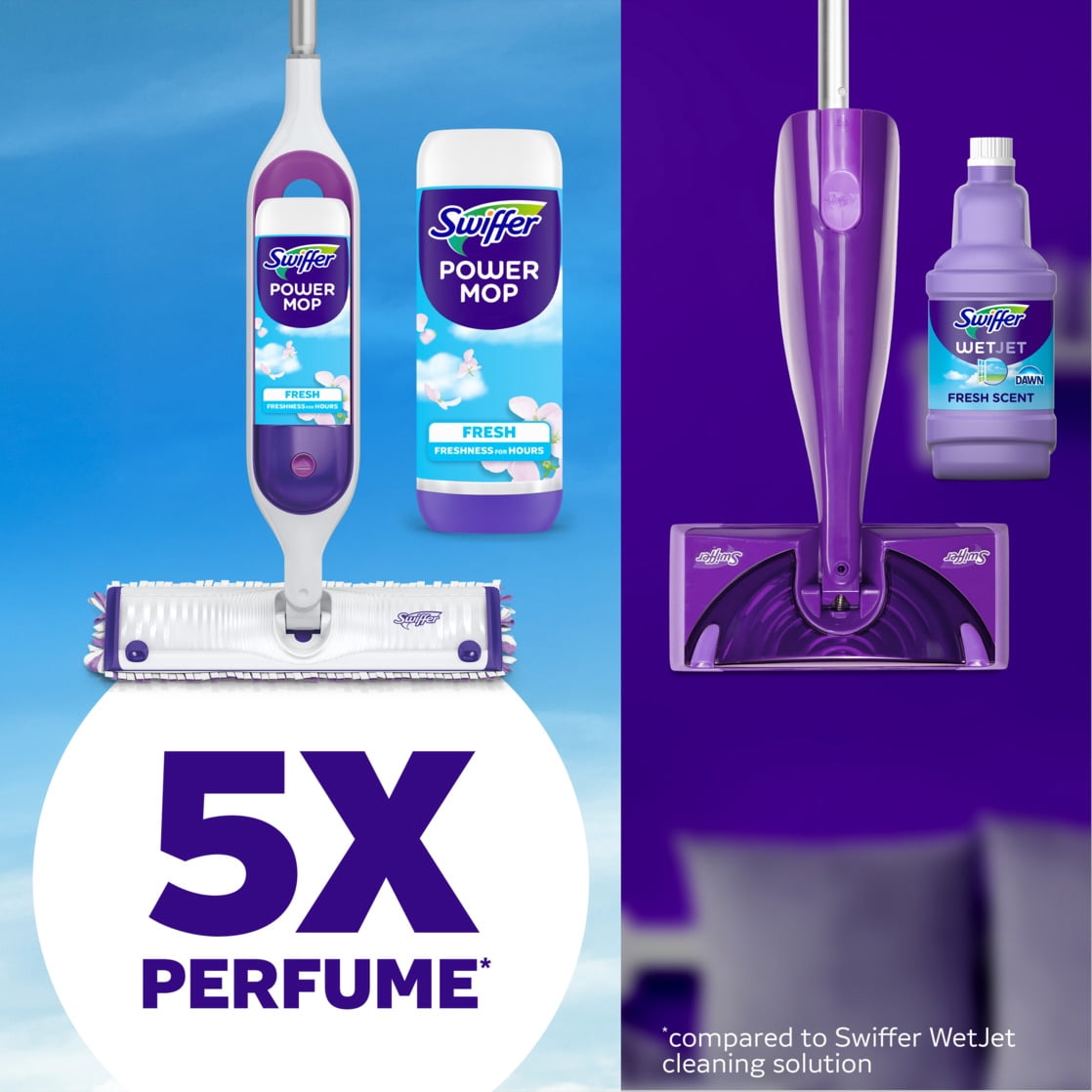 Swiffer Power Mop Multi-Surface Kit for Floor Cleaning, Fresh Scent
