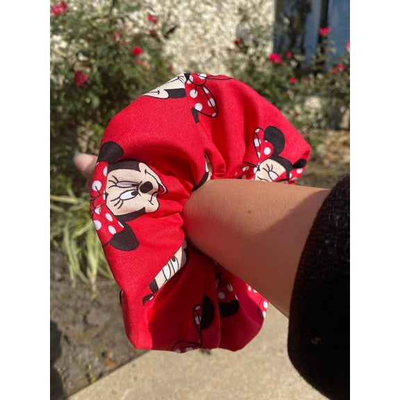 Minnie Mouse Scrunchie Hair Tie Ponytail Holder Gift