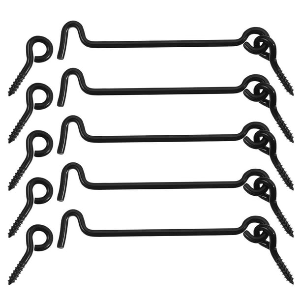 Gancho de cabina Uxcell para puerta de ventana de madera 4" 5pcs