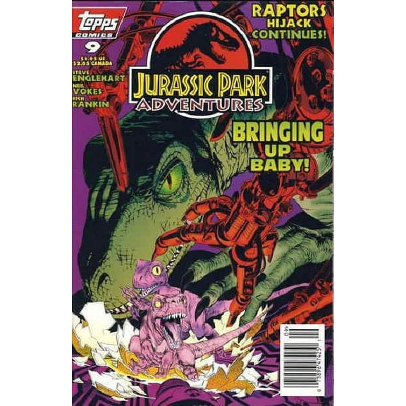 Jurassic Park Adventures #9 VF ; Topps Comic Book