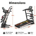 thumbnail image 3 of Ksports Electric Treadmill Bundle with Rack, Mat, and Dumb Bells, Black, 3 of 11