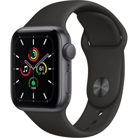 Pre-Owned Apple Watch SE 40mm GPS Space Gray Aluminum Case - Black Sport Band (Fair) Used