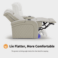 Breathable Leather Power Theater Recliner Chair, Home Theater