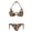 Floral Skull Print, variant on Ladies Canadian Maple Leaf Print Two Piece Bikini Set Lightweight Triangle Halter Swimwear Women's Bathing Suit for Beach Pool Vacation