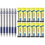Pilot EasyTouch Ball Point Stick Pen, Fine Point, Blue Ink 6 Pens & 24 Refills