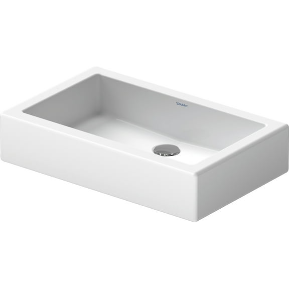 Duravit Vero 23.5-inch White Wash Bowl without Back Panel 04556000001