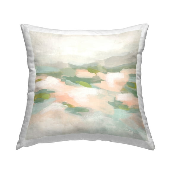 Stupell Industries Muted Pink Landscape Decorative Printed Throw Pillow Design by June Erica Vess 