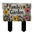 thumbnail image 3 of Opehuo Wooden Personalized Garden Sign with Stake,Welcome Plaques,Colorful Flower Markers for Outdoor Lawn Patio Yard,Flowers Sculptures for Patio Lawn Porch Backyard Markers,D, 3 of 5
