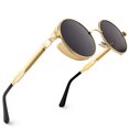 thumbnail image 1 of Gafas de Sol CGID Retro Steampunk Redondas Polarizadas E72 UV400, 1 of 6