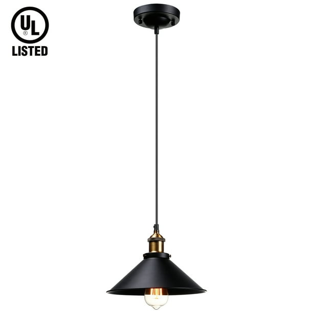 Leonlite Industrial Hanging Pendant Light Retro Vintage Style Lighting Matte Black Metal Shade For Living Room Dining E26 Base Com - Industrial Hanging Pendant Lights Leonlite Industrial Hanging Pendant Light Retro Vintage Style Lighting Matte Black Metal Shade For Living Room Dining E26 Base Com - Industrial Hanging Pendant Lights