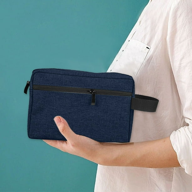 Neceser de viaje plegable para hombre y mujer | Kit de afeitado colgante impermeable | Organizador de tela Oxford de gran capacidad para artículos esenciales de baño