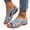 Blue, variant on Orthopedic Sandals for Women Wedge Shoes: Slip On Dressy Summer Comfortable Slides Sandals Lightweight Memory Foam Platform Shoes