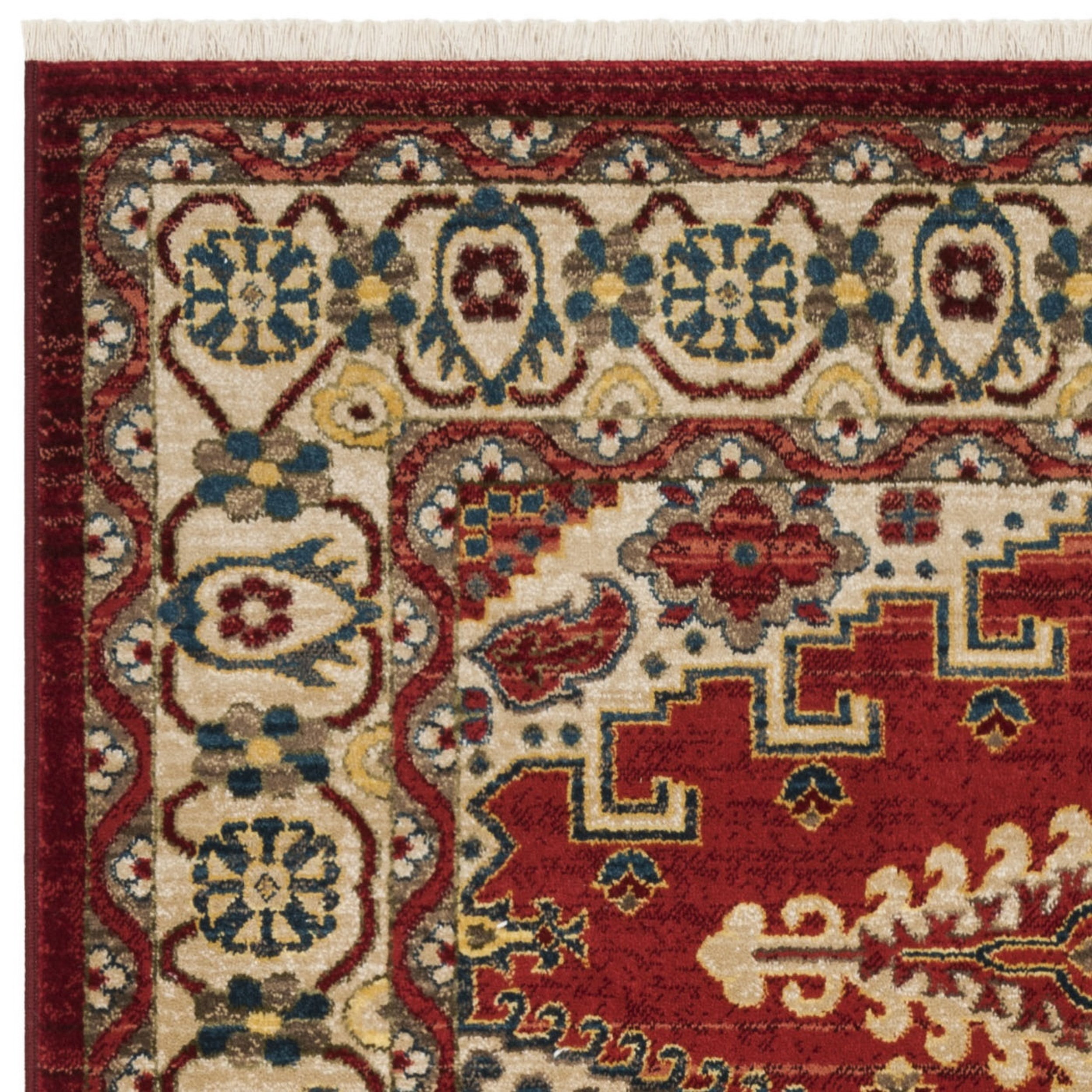 SAFAVIEH Kashan Pemala Oriental Area Rug, Red/Ivory, 5'1" x 7'5"