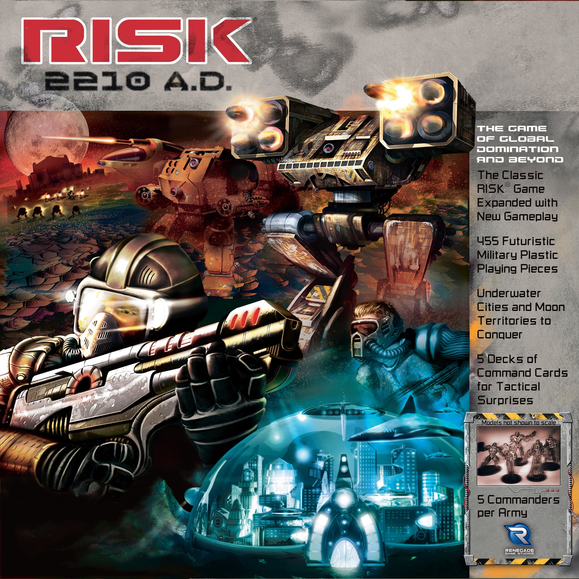 Risk 2210 A.D. Strategy Board Game, 2-5 Players