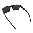 thumbnail image 5 of SA106 Mens Polarized Flat Top Square Sunglasses Matte Finish Rectangular UV400 Anti Glare Driving Matte Tortoise Frame - Black Lens, 5 of 6