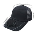 thumbnail image 4 of USB Solar-Powered Fan Hat, Solar Charging Sun Hat, LED Display Cooling Hat, Mesh Baseball Cap with Fan, Outdoor Sun Protection Hat for Men and Women （Navy）, 4 of 7