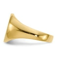 thumbnail image 3 of 14K Yellow Gold Ring Band Signet 14.5x12.0mm Closed Back Men's, 3 of 5