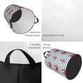 thumbnail image 2 of Fotbe Cute Red Crabs With Nautical Cesto de Ropa con Asas, Cesto Impermeable de Gran Capacidad, Bolsa de Lavado para Dormitorio, Cesto de Ropa con Ruedas y Asas-Small, 2 of 6