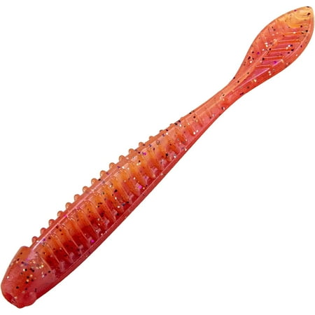 20 Pack Soft Worm Fishing Lures 3.3 Flat Tail Soft Plastic Bass Fishing Bait Drop Shot Bait Freshwater Crappie Walleye Panfish Orange Yellow