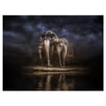 thumbnail image 2 of Elephants Arrosant dans la Rivière - Art Mural sur Toile, 2 of 3
