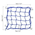 thumbnail image 2 of Unique Bargains Cargo Net High Elastic Motorcycle Luggage Straps with 6 Hooks Bicycle Blue 15.7"x15.7", 2 of 6