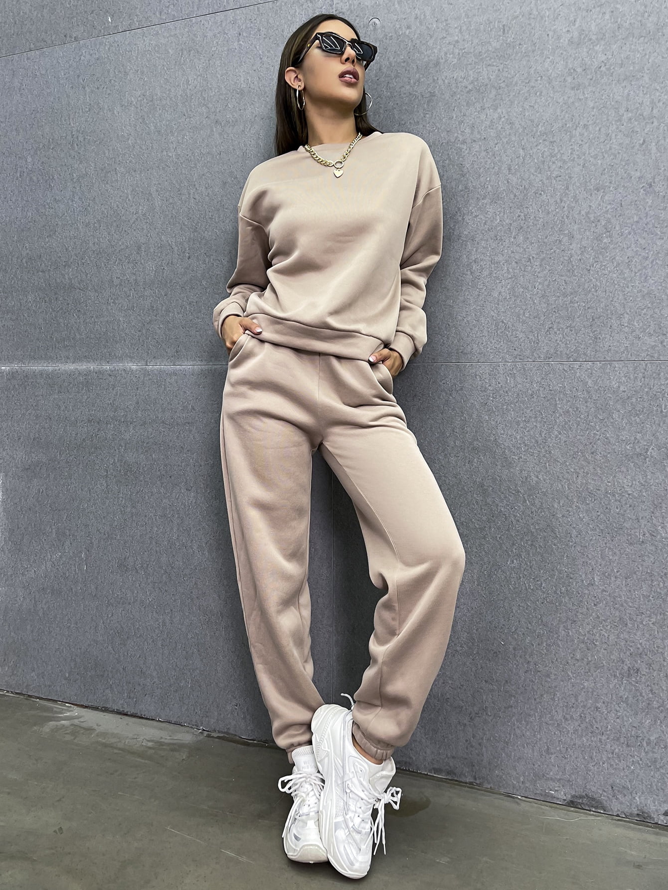 Summer Casual Mocha Brown Women's Solid 