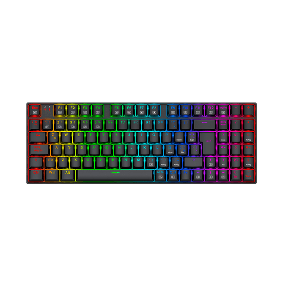 Teclado Gamer Redragon Ziggs Negro: 90%, Español, Alámbrico, Mecánico Red Switch + Luz Rgb