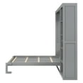 thumbnail image 6 of Murphy Bed Full, Wall Bed with 5 Tier Shelves, Wood Bed Frame with Storage, 600LBS Weight Capacity, Shelves Can Be Installed On Either Sides, Gray, 6 of 9