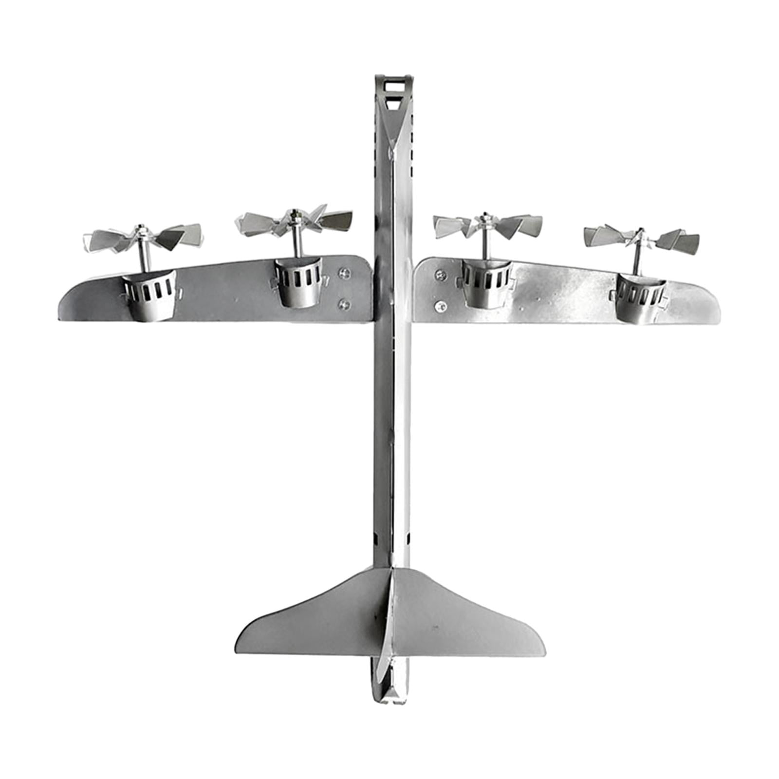 Colaxi Wind Ornament Aircraft Windmill with Metal Stake, Iron Art Sculpture Statue for Patio Yard Outside, Housewarming Gift