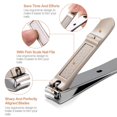 thumbnail image 2 of Slanted Edge Nail Clipper, Stainless Steel Nail Cutter Precision Blade Alignment Durable Stainless Steel For Men And Women Ingrown Nail Trimmer Rust Resistant Finish 3Pcs, 2 of 5