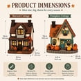thumbnail image 4 of 2PC Vintage Light-Up Pumpkins Cottage, Halloween Decorations Lamp Figurine, Handcrafted Glowing Pumpkin Ornament, LED Rustic Festive Decor Courtyard, Luminous Holiday Accent, 4 of 8