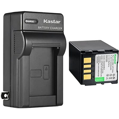 Kastar 1-Pack Battery + AC Wall Charger Replacement for JVC GR-D293 GR-D293AG GR-D295 GR-D295US GR-D320 GR-D320AA GR-D320AC GR-D320E GR-D320EG GR-D320EK GR-D320EX GR-D320EY GR-D320EZ GR-D325 GR-D325E