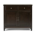 thumbnail image 5 of Simpli Home Connaught 40 inch Wide Solid Wood Traditional Entryway Storage Cabinet in Dark Chestnut Brown, 5 of 8