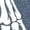 HEATHER BLUE, variant on - Skeleton Hand Petting Cat - Women's Short Sleeve Graphic T-Shirt