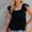 Black, variant on Babysbule Womens Summer Tops Women Fashion Sexy Sleeveless Solid Color Open Button Reversible Vest Tops Tank Vest Blouse