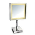 thumbnail image 2 of Whitehaus Square Freestanding Led 5X Magnified Mirror, 2 of 2