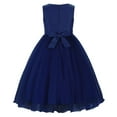 thumbnail image 6 of Uhnice Sequin Sleeveless Tulle Mesh Flower Girl Party Dress (Navy Blue, 3 Years/110), 6 of 7
