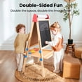 thumbnail image 6 of Tiny Land Kids Art Easel with Paper Rolls, Chalkboard & Magnetic Whiteboard for Ages 3-8, 6 of 9