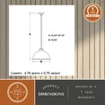 thumbnail image 6 of Devon 1L LED Compatible Matte Black and Gold Satin Brass Mid-Century Modern Pendant Light, 6 of 12