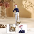 thumbnail image 5 of kowaku Ceramic Lady with Dog Statue Girl Figurine Collection Table Centerpiece Ornament Sculpture for Bedroom Entrance Cabinet Shelf Style B, 5 of 8