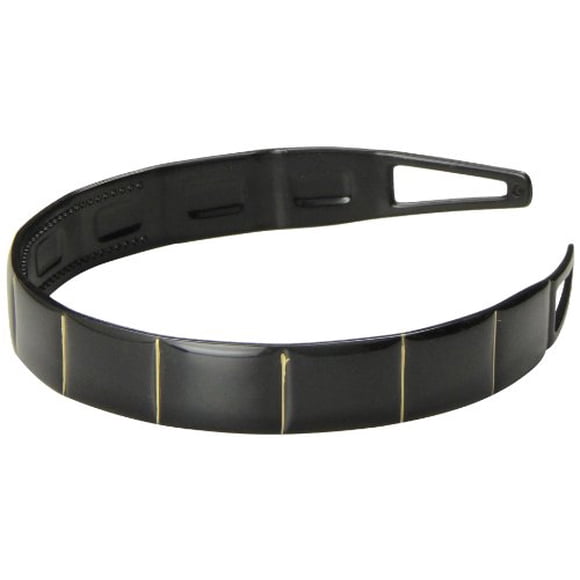 Caravan Boxed Designed Headband In Classic Black Color With Hand Painted Gold Decoration