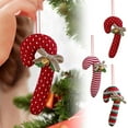 thumbnail image 3 of Candy Cane Christmas Ornaments 5.3 Inch - Plush Hanging Pendant Decor for Xmas Tree, Wall, Home, Restaurant Holiday Decorations, Festive Christmas Party and New Year Decor, 3 of 6