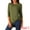 Army Green, variant on DARING DIVA Women's Tunic Top Crewneck 3/4 Sleeve Asymmetrical Blouse Army Green S