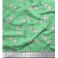thumbnail image 1 of Soimoi Green Velvet Fabric Shadow & Dragonfly Insect Print Fabric by Yard 58 Inch Wide, 1 of 3