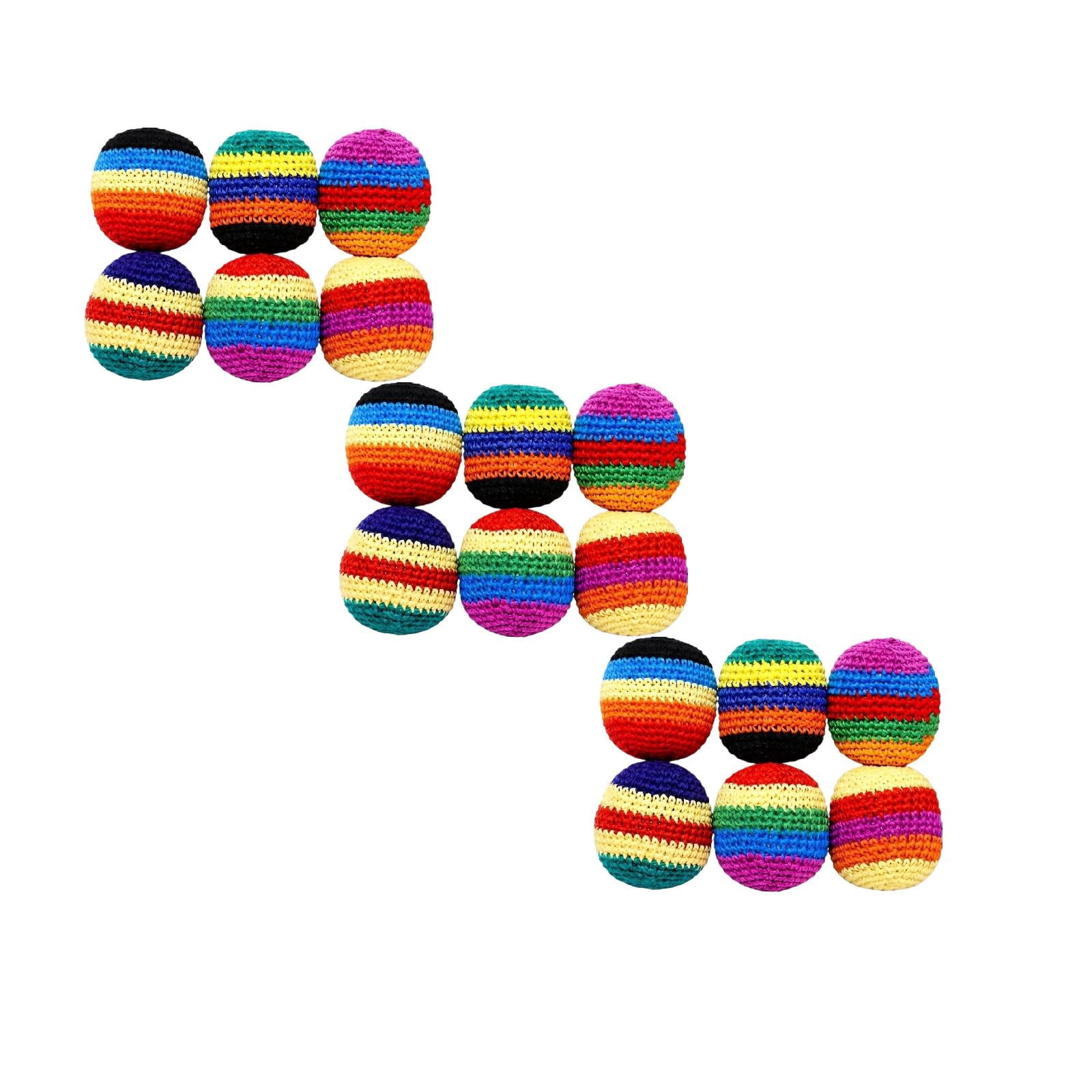 24Pcs Bright Multi Color Woven Sandbags Target Toss Toys, Kids Backyard Activity Hand Eye Coordination Tossing Games, Heavy Duty Double Stitched Tear Resistant Outdoor Play Equipment For Boys Girls