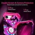 thumbnail image 4 of Casetego for iPhone 16E 5G Case,Glow In The Dark Cute Fashion Blue Crystal Butterfly,Heavy Duty Shockproof Protective Stylish iPhone 16E Phone Case For Women Girls Gifts,Rose Red Butterfly, 4 of 8