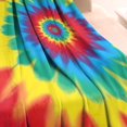 thumbnail image 3 of Colorful Tie Dye Mandala Pattern Blanket,Comfortable Soft Lamb Wool Throw Blanket,All Season,Warm Lightweight Blankets for Sofa Bed Couch Living Room Chair,60"x80", 3 of 4