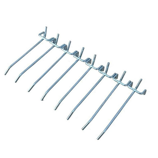 Mgaxyff Pegboard Hook,51 Pcs Pegboard Hook Nickel Plated Hanging Hook  Combination Kit For Hammer Wrench ,Hardware Hook 